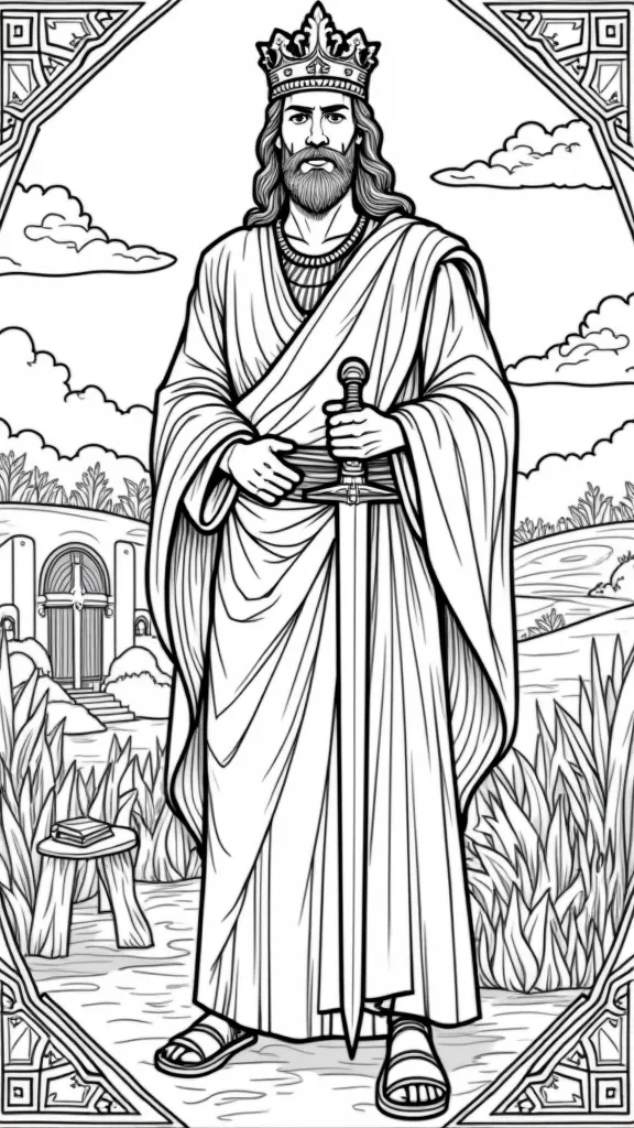 king saul coloring page